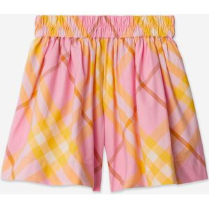 Burberry Meisjes Marcy Ruit Shorts in Roze