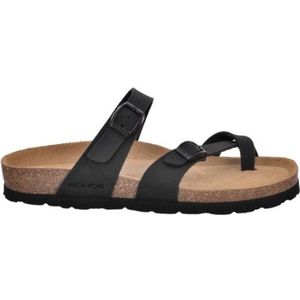 Rohde - 5594 - Slipper - Zwart - Rubber Zool, G+ Voetwijdte