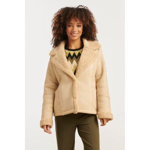 Smashed Lemon - Korte Lammy Jas - Cognac - Reverskraag