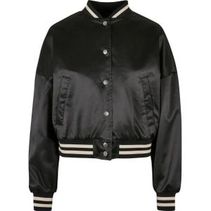 Urban Classics Dames satijnen oversized varsity jacket