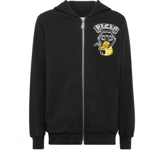 Philipp Plein - Sweatjacket Gothic Duck - Fleece Jack - Zwart