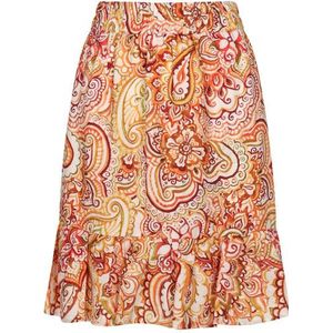Elvira Casuals - Strokenrok - Oranje - Viscose/Polyamide