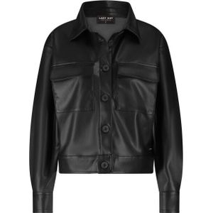 Lady Day - De Audrey Jacket - Jasje - Zwart - Korte Lengte - Lederlook