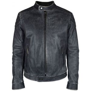 Philipp Plein - Bikerjack - Grijs - Leren Jassen