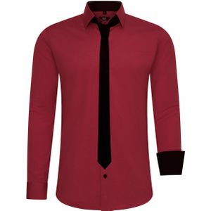 Set van 2 overhemden met stropdas