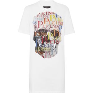 Philipp Plein - T-Shirt Jurk - Wit - Katoen