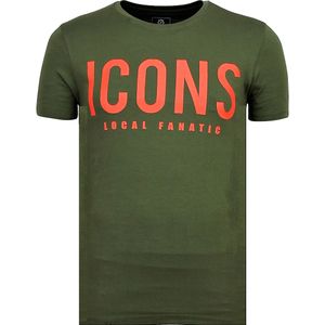 Local Fanatic Icons grappige t-shirt