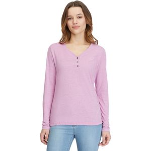 Ragwear - PINKKI MELANGE - Longsleeve - Veganistisch - V-hals met Knoopsluiting
