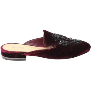 Michael Kors Crystal-Decoratieve Instapper in Bordeau Velvet