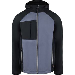 Dickies - Two Tone Softshell Jacket - Heren - Grijs/Zwart - Waterdichte Jas