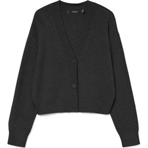 Vero Moda - Vmgold Art LS V-neck Cardigan - Zwart - Dames Vest