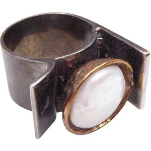 Christian Zilveren ring met parel