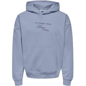 Only & Sons - Hoodie - Zwart - Heren - Wijde Pasvorm