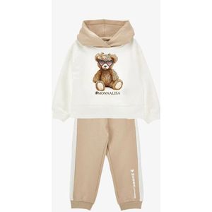 Monnalisa - Joggingpak - Ecru - Hoodie