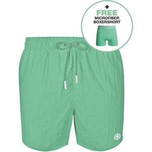 Muchachomalo Heren zwembroek lichtgroen + gratis microfiber boxershort