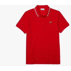 Lacoste Polo men white rood