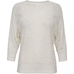 Trui - SUDAYA - Gebreide Trui - Effen - Normale Pasvorm - Driekwart Mouw