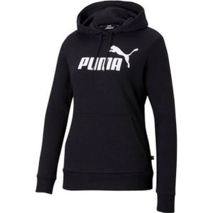 Puma - Dames ess logo - Hoodie - Zwart - 68% Katoen, 32% Polyester