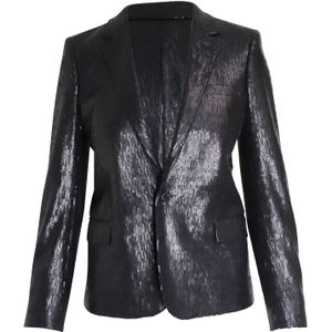 Saint Laurent Avondjasje in Zwarte Pailletten