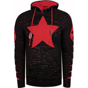 Rusty Neal - Grof Gebreide Hoodie - Heren - Casual Pasvorm