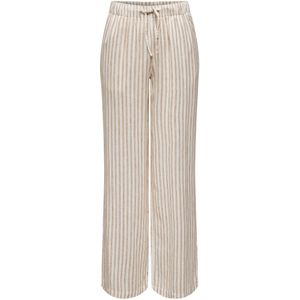 Only Onlcaro mw linen bl pull-up pant pn