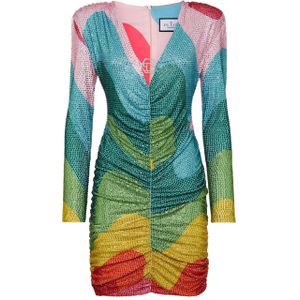 Philipp Plein - Korte Jurk - Veelkleurig - Jersey - Dames
