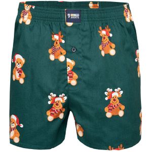 Happy Shorts Wijde kerst boxershort heren teddy & reindeer