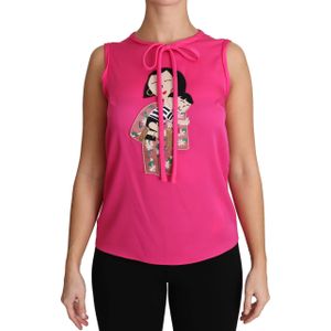 Dolce & Gabbana Roze Familie Zijde Tank Mama Blouse Top Shirt