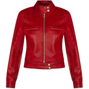 Dames - Leren Motorbikerjack - Braga