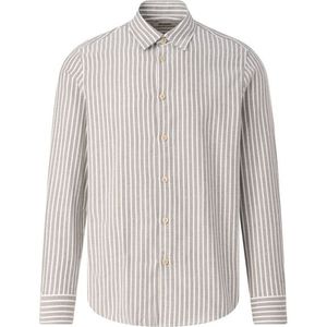 Drykorn - Ramis - Korte Mouw Shirt - Bruin-wit Gestreept