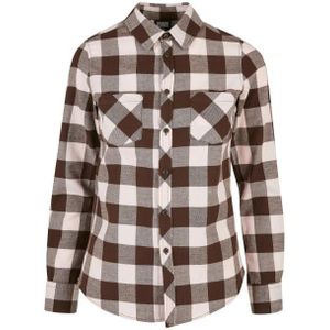 Urban Classics Geruit flanellen overhemd met omgeslagen manchet dames