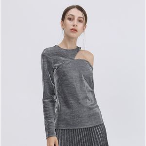Asymmetrische glinsterende top met op off-shoulder