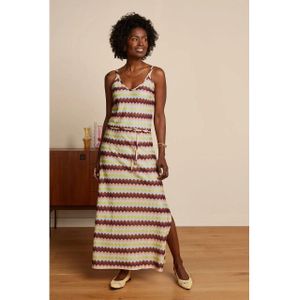 King Louie - Nadya Maxi Jurk - Veelkleurig - Mouwloos - Elastische Taille - Vintage-geïnspireerd Silhouet