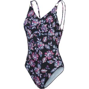 Speedo - Shaping Printed Strappy - Badpak - Zwart