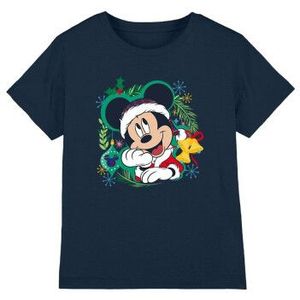Disney Kinderen/kinderen mickey mouse krans kerst-t-shirt