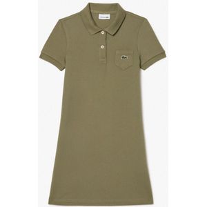 Lacoste - Juniors Piqué Polo Dress - Khaki - Jurk