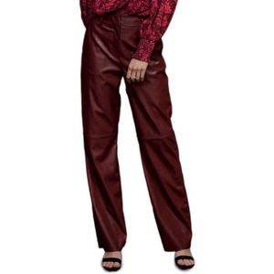 Minus Mstasja mid waist pu pant madder brown