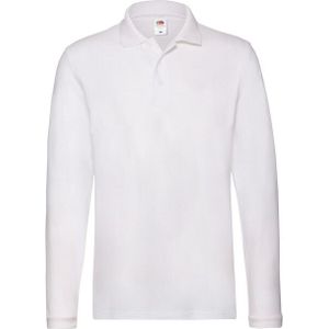 Fruit of the Loom - Heren Premium Effen Poloshirt - Lange Mouwen - 100% Katoen