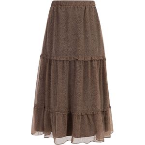 DreiMaster - Maxi Rok - Bruin - A-lijn