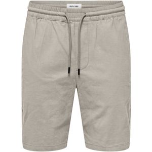 ONLY & SONS - ONSCAPRI SLIM SLUB CHINO SHORTS - Silver lining - Chino-short