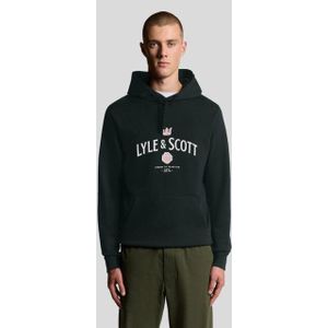 Lyle and Scott Ml2333v graphic hoodie espresso heren sweat