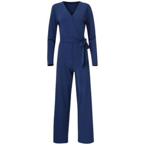 Smashed Lemon - Jumpsuit - Navy - Travelkwaliteit - Ademend en Kreukvrij