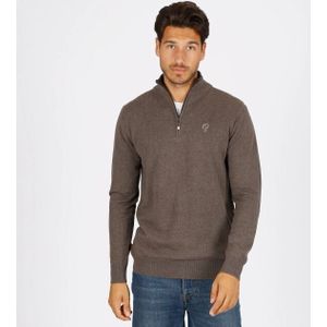Q1905 - Kralingen - Heren Trui - Donker Taupe Melange