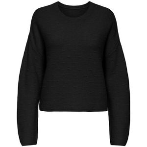 Only - Onlkatia - Dames Trui - Zwart - Ronde Hals - Lange Mouwen