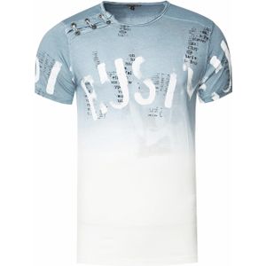 Rusty Neal - T-shirt - Met Gradient en Zijknopen - Normale Pasvorm - 100% Katoen