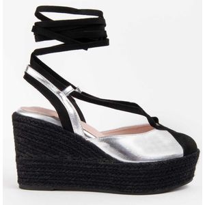 Montevita - Balenci6 - Espadrilles - Zilver - Met Sleehak