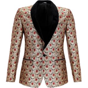 Dolce & Gabbana Martini Gedrukt Effen Tuxedo Jacket in Multicolor Polyester