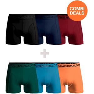 Muchachomalo Heren 3+3-pack boxershorts effen