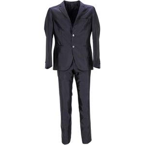 Boss Hugo Boss Op Maat Gemaakt Pak in Marineblauw Polyester