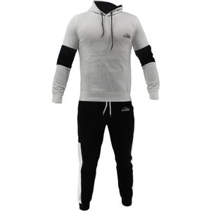 Legend Sports Functioneel joggingpak heren/dames wit & zwart polyester
